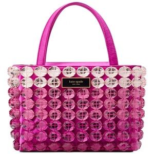 NWT Kate Spade Sam Icon Candy Beaded Small Tote PINK MULTI Original Packaging